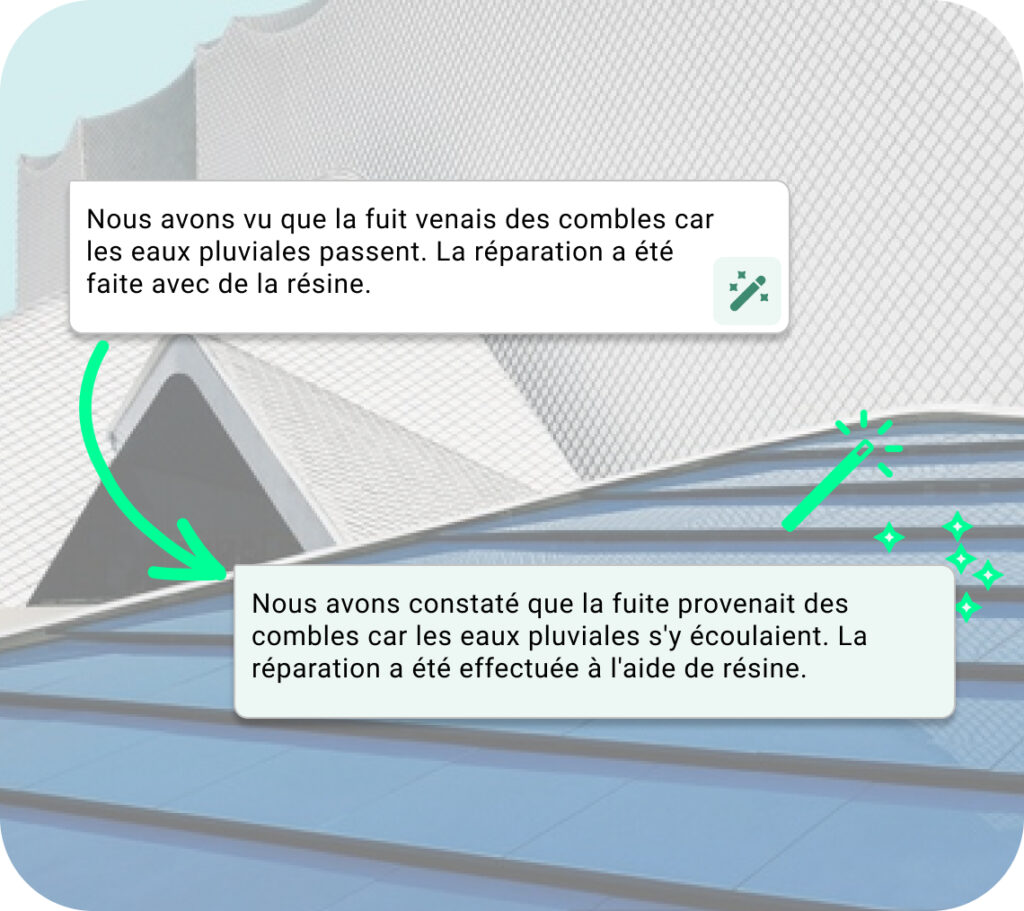 Rédaction de rapport assistée par IA dans l’application Operys
